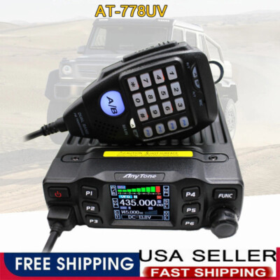 AnyTone AT-778UV VOX Car Radio 25W Dual Band 136-174 & 400-480MHz Walkie Talkie