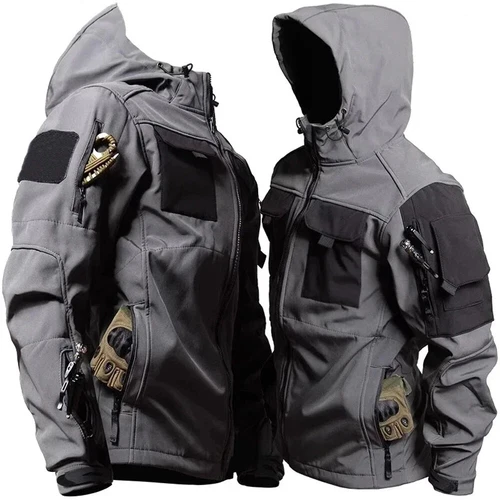 Tactical Jacket Men Military Outdoor Waterproof Hood Windbreaker Work Soft Shell - Picture 9 of 27