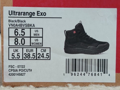 Vans UltraRange Exo Hi MTE-2 wasserdichte Stiefel VN0A4BVSBKA Damen 8/Herren 6,5 - Bild 8 von 9
