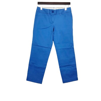Ann Taylor Loft Blue Marisa Cotton Pants Cropped Size 0