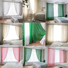 Lace Hollow Crochet Curtain Living Room Window Drape Panel Treatment Decor
