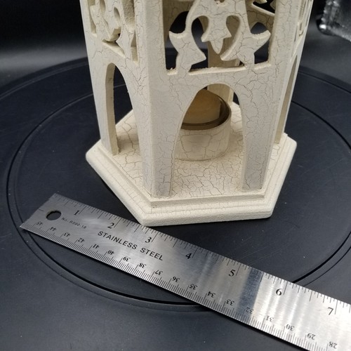 11" Distressed White Wood Gazebo Candle Holder Christmas Decoration - Picture 11 of 11