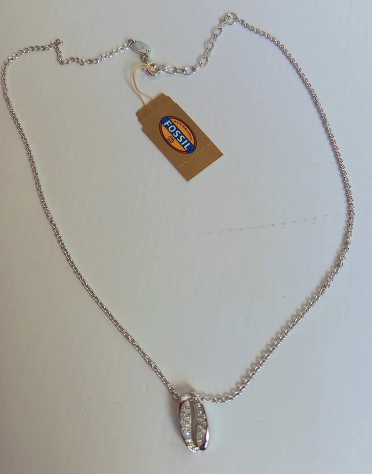Fossil Collier Damenkette 925 Sterling Silber mit Zirkonia JFS00038040 NEU 89€ - Bild 2 von 4