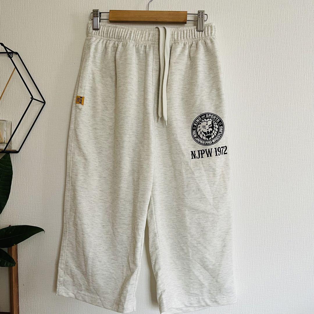 New Japan Pro Wrestling 3/4 Length Sweat Pants M Size F/S