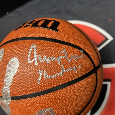 Jerry West Signed Wilson Basketball Handprint Inscribed “The Logo