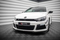 Front Ansatz V.4 FüR Volkswagen Scirocco R Mk3 Frontspoiler Schwarz