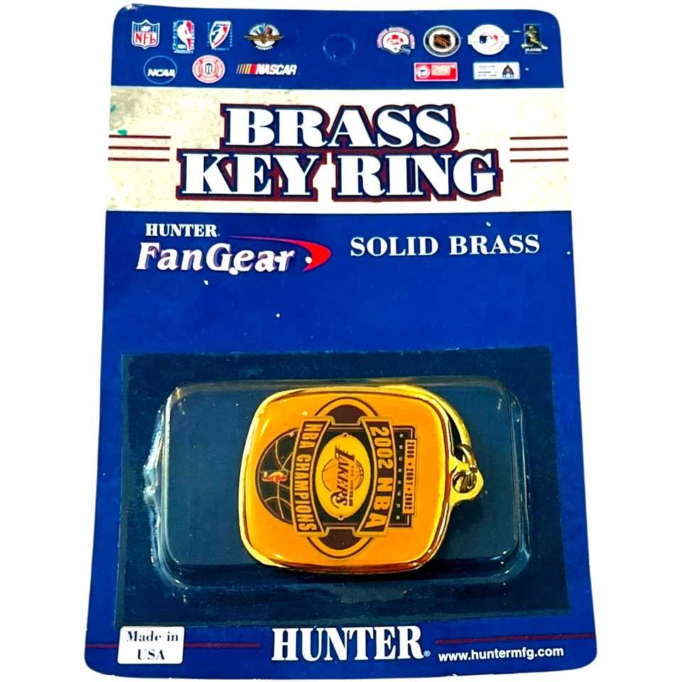Brass Key Ring - Los Angeles Lakers 2002 NBA Champions - Sealed - Image 4 of 4