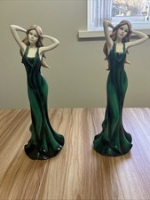 The Leonardo Collection Figurine Lady Green Dress 2006