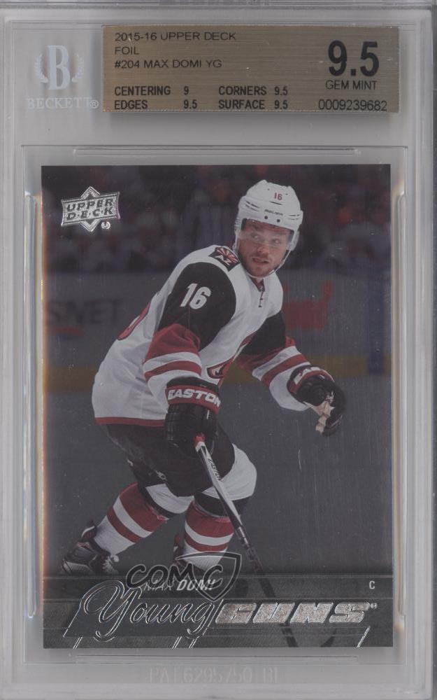 2015 Upper Deck Young Guns Silver Foil Board Max Domi #204 BGS 9.5 GEM MINT fb7