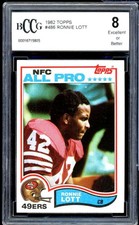 Ronnie Lott Rookie Card 1982 Topps #486 BGS BCCG 8. rookie card picture