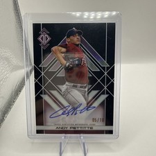 2025 Topps Transcendent Icons Chrome Andy Pettitte Black Refractor Auto /10 SSP