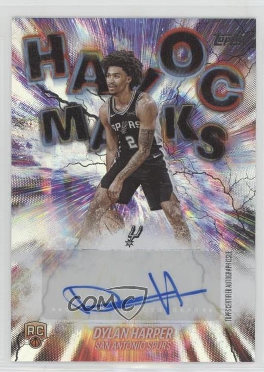 2025-26 Topps Havoc Marks Rainbow Foilboard Dylan Harper #HM-DH Auto 1b7p