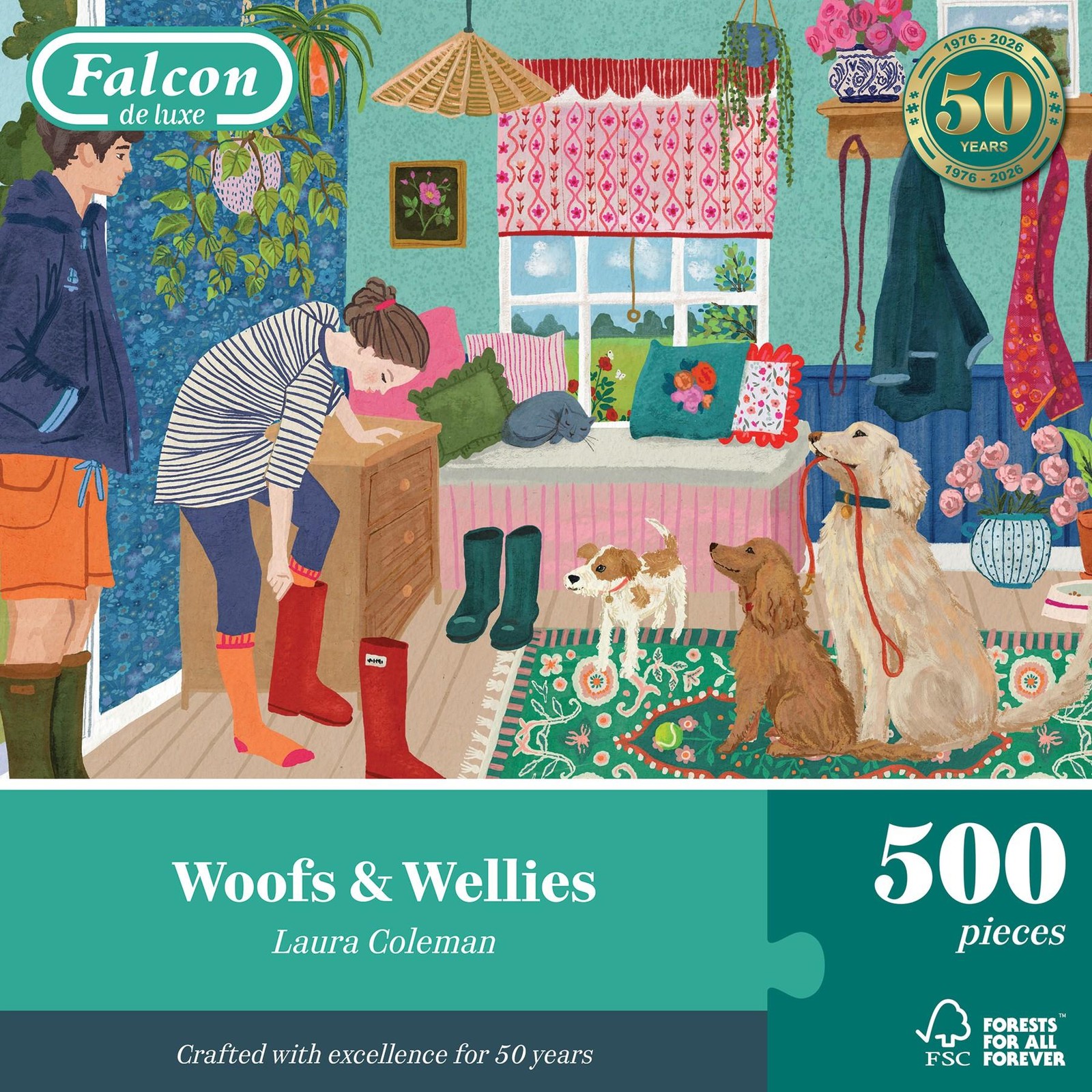 Falcon Deluxe Woofs  Wellies Jigsaw Puzzle (500 Pieces)