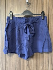Women’s Blue Baggy Flowy Shorts With Tie Waist Detail Size 14 New With Tags