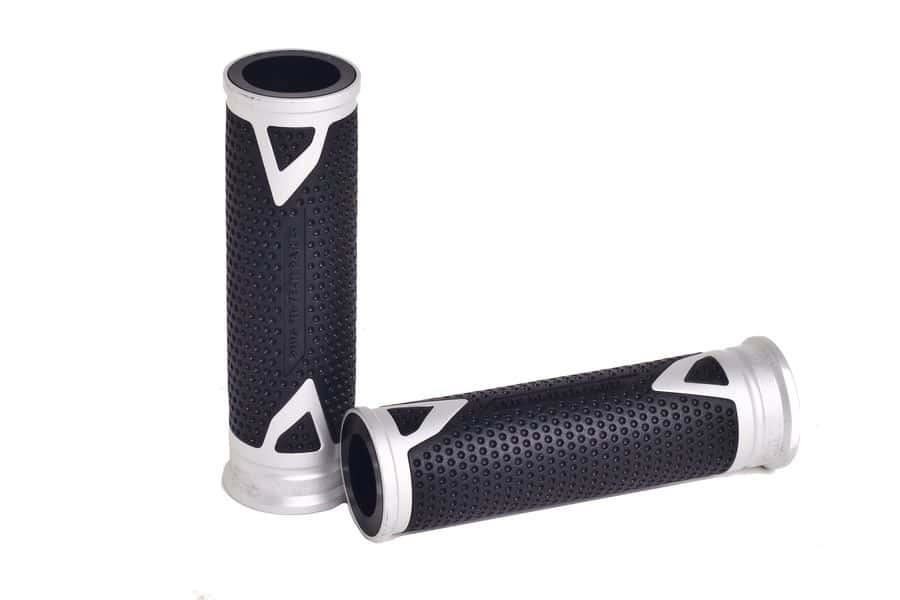 Puig Silver Radikal Grips 119mm Length for 22mm Handlebars Universal