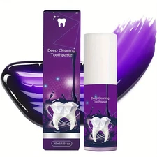 30ml Purple Toothpaste Deep Cleaning Teeth Stain Color Correcting Toothpaste