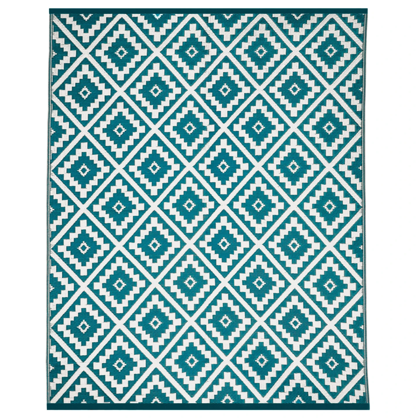 Tapis extérieur BAHAMAS bleu canard 180 x 280 cm résistant aux UV