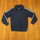 Vintage 70s Adidas Track Jacket Blue Made In Yugoslavia Sz Medium