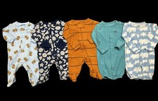 Baby Boy Newborn Carter's Footed Gowns Sleeper Pajama Clothes Lot Bundle