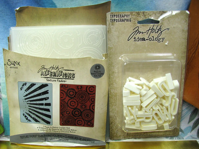 Tim Holtz, Sizzix TEXTURE FADES Rays & Retro Circles, Embossing Folders, SALE!
