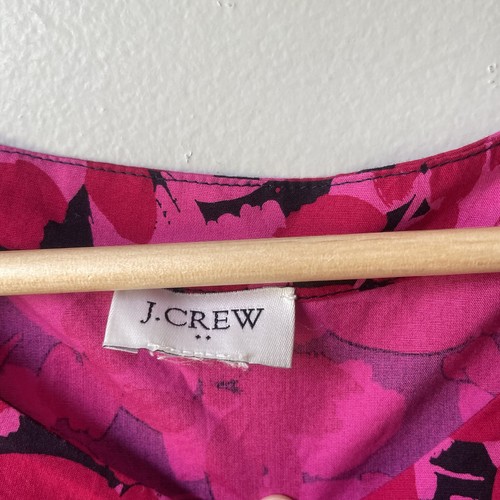 J. Top Crew Factory manica a sbuffo in popeline di cotone floreale donna taglia XL - Foto 5 di 13