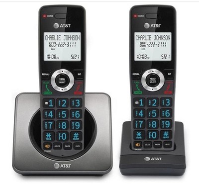 AT&T Cordless Home Phone 2 Handsets Call Block Caller ID Speakerphone GL2101-2