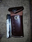 Pocketknife Damascus Steel Clip Point Plain Edge Under 2.75in Lockback Sheath — photo 3