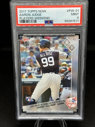 2017 Now Topps Online Exclusive Players Weekend Aaron Judge PSA 9 Rookie RC SSP