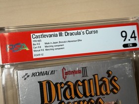 Castlevania III 3 Dracula&rsquo;s Curse - Nintendo NES - Complete CIB - PSA 9.4