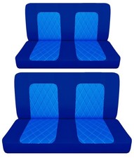 Fits 1959 To 1963 Buick Invicta 4 Door Front And Rear Bench Seat Covers Blue