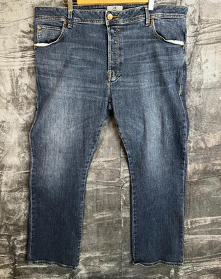 LTB Roden Straight Jeans Herren 42x32 Dark Wash Denim Button Fly Blau Addict
