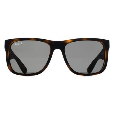 Ray-Ban RB4165 Justin 865/87 matte havanna dunkelgrau polarisierte Sonnenbrille