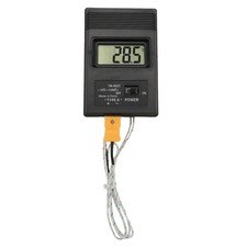 Digital LCD Thermometer TM-902C Schwarz Typ K mit Thermoelementf&uuml;hler f&uuml;r den Einsatz I4945