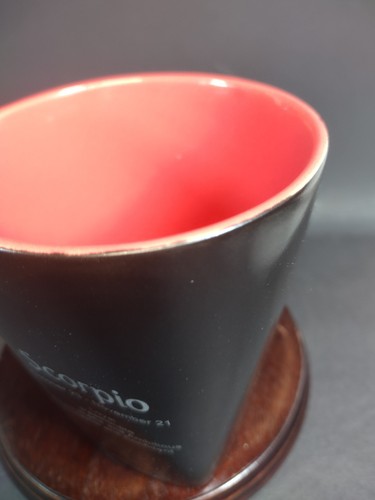 Rare Fisher Home Products Scorpio Black W/Red Scorpion Zodiac Coffee Cup Mug 16z - Picture 10 of 11