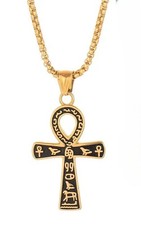 Egyptian Ankh Necklace Ancient Egypt Cross Amulet Pendant Chain