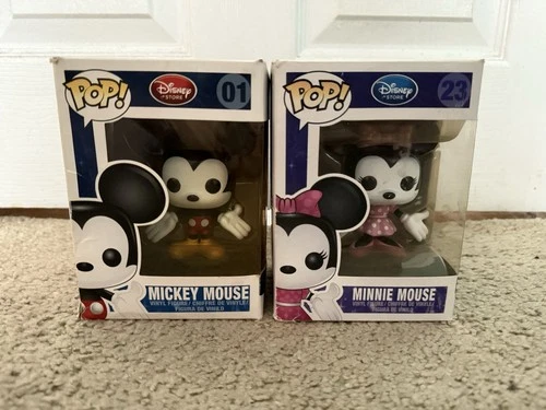 Funko Pop! Disney Store Mickey & Minnie Mouse - Heavily Damaged Boxes