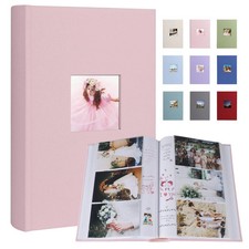 Photo Album 4x6 420 Photos With Writing Space, Linen Cover With Memo Slip-in ...