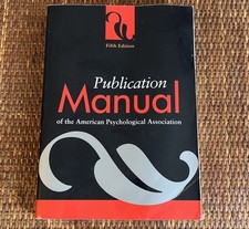APA Publication Manual of the American Psychological Association (5th Edition)