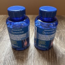 2 PACK Puritan's Pride Glucosamine Chondroitin Complex - 120 Capsules - Exp 3/28