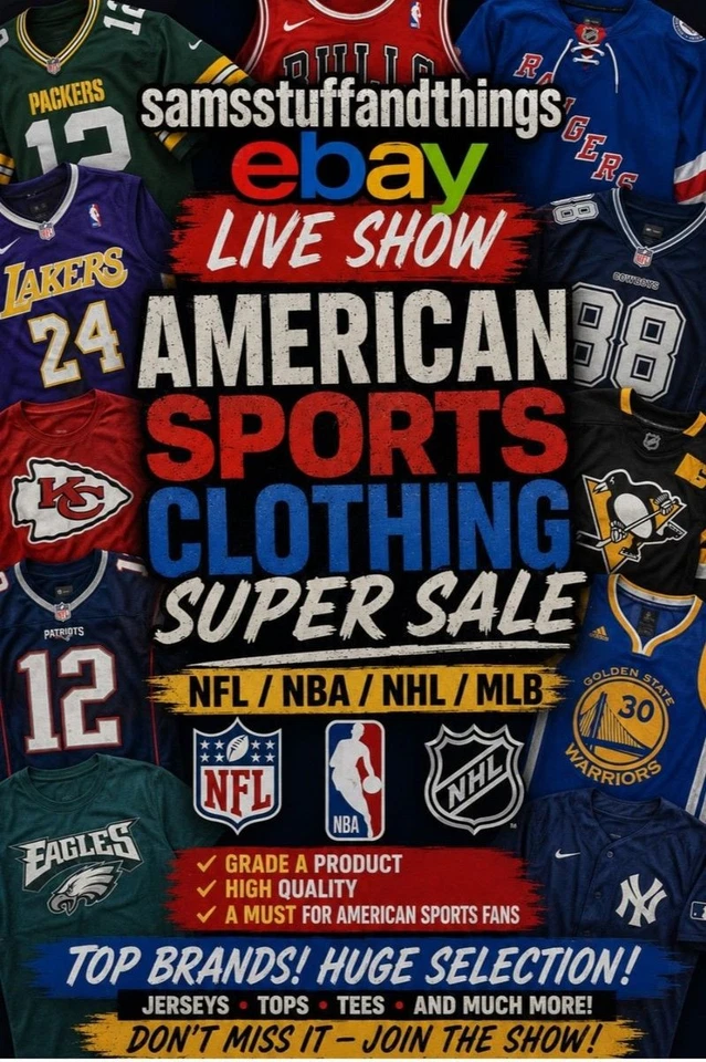 🔥 BIG VINTAGE US SPORTS DROP! NFL, NBA, NHL, MLB 🔥Jacket Jerseys Hoodie