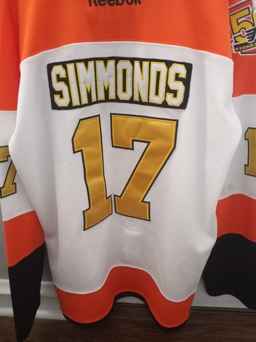 Wayne Simmonds #17 Philadelphia Flyers Jersey 50th Anniversary Reebok Size XL - Picture 3 of 8