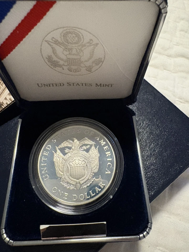 1994 S US Capitol Bicentennial Proof Commemorative 90% Silver Dollar OGP - Image 2 of 4