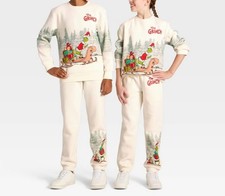 Target Kids' Dr. Seuss The Grinch Fleece Graphic Sweatshirt  Pants Cream Med