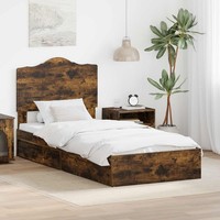Bettrahmen GeräUcherte Eiche 75 X 190 Cm Holzwerkstoff