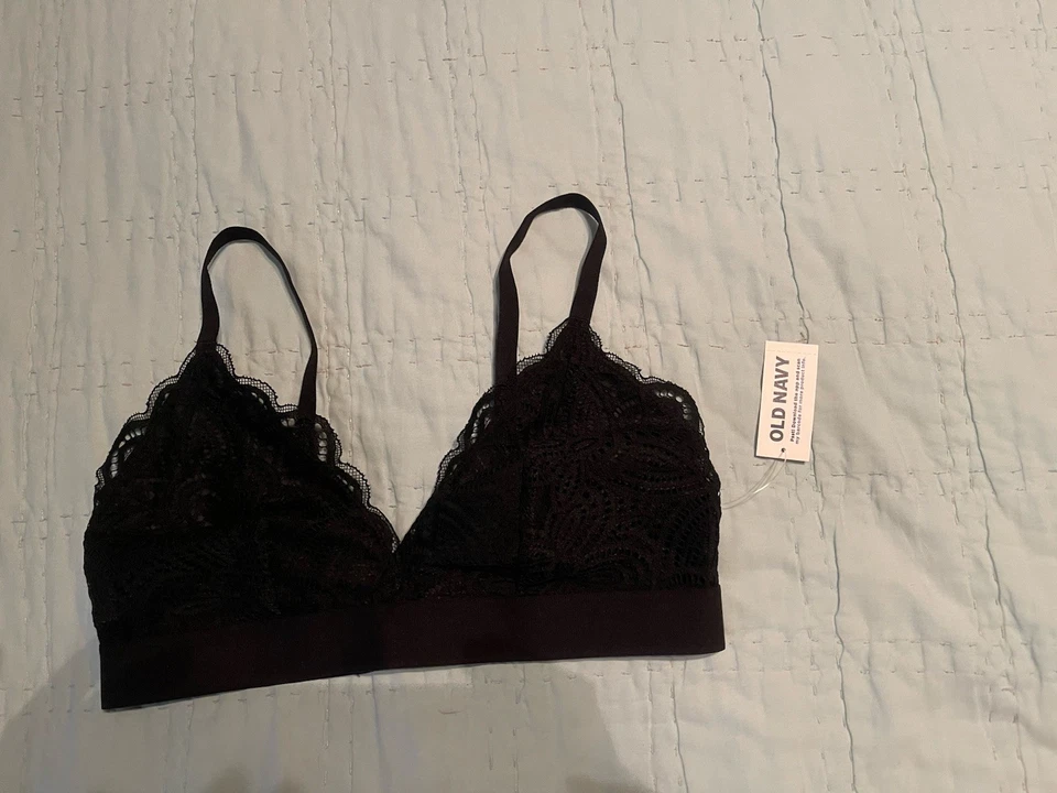 Bralette de encaje negro Old Navy para mujer nuevo con etiquetas pequeño  Foto 2 de 4