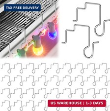100PCS Gutter Clips for Christmas Lights, Gutter Guard Christmas Light Clip