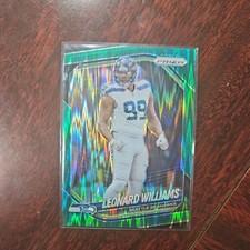 2025 Panini Prizm LEONARD WILLIAMS #183  Green Wave Prizm - Seahawks