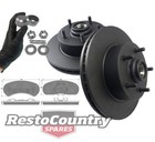 <!--F#f_0-->Holden Front Disc Brake Rotors + Pads + Nuts + Caps HQ HJ HX A9X PBR Cast iron<!--F/-->