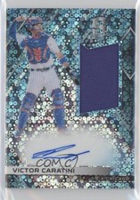 2018 Panini Chronicles Neon Blue Prizm 49/99 Victor Caratini #RJA-VC Auto 08jk