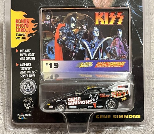 Vintage Johnny Lightning - Set of 4 Black KISS Funny Cars - New In Blisterpack! - Picture 6 of 10